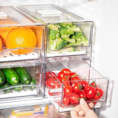 rangement frigo tiroir transparent