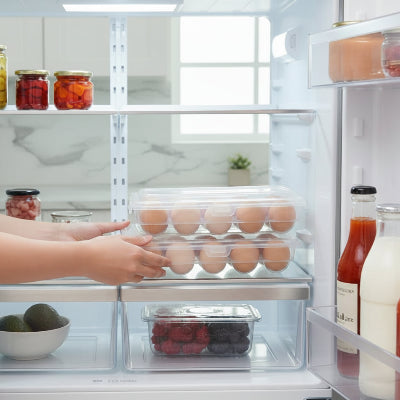 rangement oeufs frigo empilable
