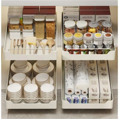 rangement sous evier plateau coulissant