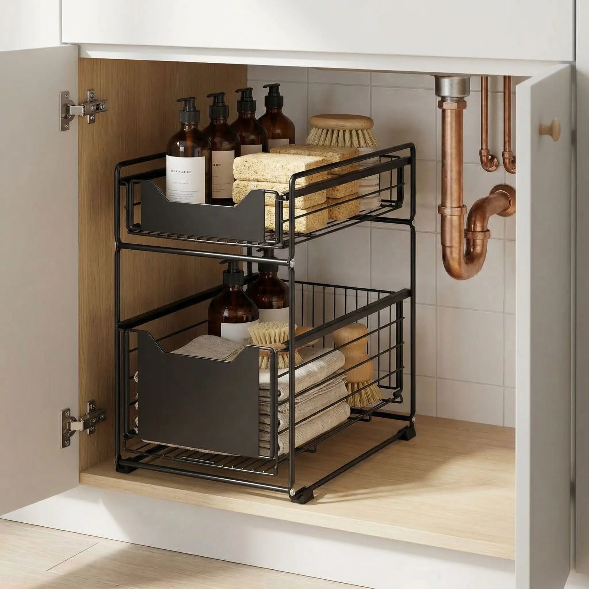 rangement sous evier coulissant