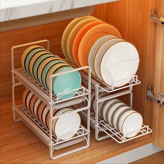 rangement sous evier pour assiette
