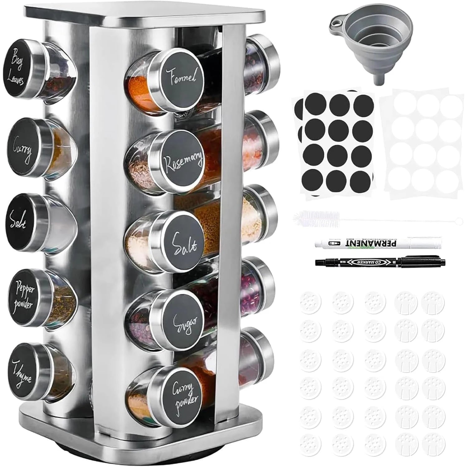 support a epices en acier inoxydable