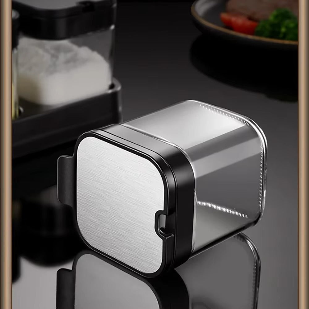 support epice tiroir avec pot en verre