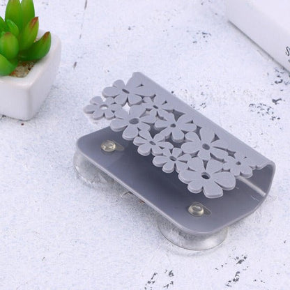 support eponge evier en fleurs