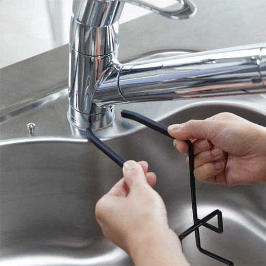 support éponge évier installation