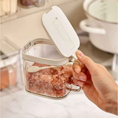 tiroirs epices avec pots en verre